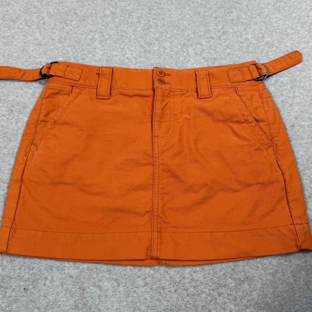 Vtg Gap Womens Size 2 Orange Mini Skirt Gap Utility
